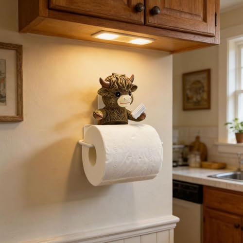 Soporte de papel higiénico de pared estilo granja rústico para baño y WC de casa 3