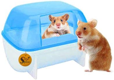 Sage Square Bath Sand Tub Cum Bathroom Cum Litter Tub for Hamster/Dwarf/Gerbil/Chinchilla/Mice (Random Color)
