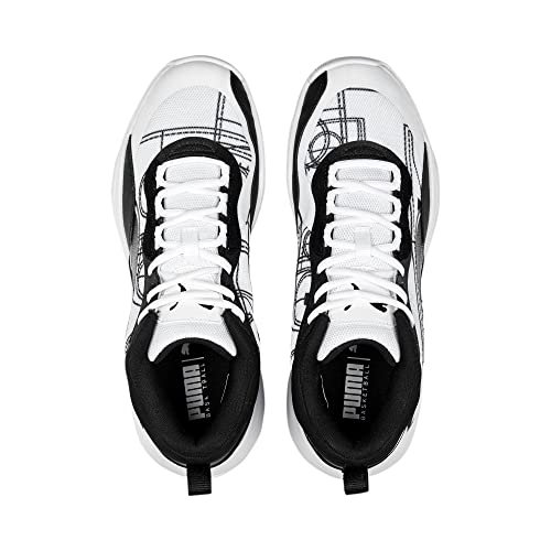 PUMA Men's Playmaker Pro Basketball Shoes, Fresh Pear-Wood Violet, 10.54