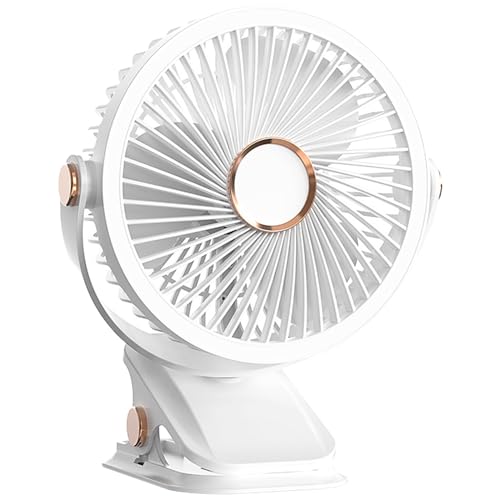 Ventilador con clip recargable para combatir el calor en el escritorio con ángulo ajustable 5