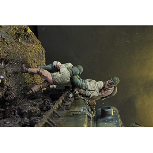 Kit de figuras de resina 1/35 Farewell Hero (4 piezas) sin armar miniatura 3