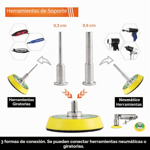Discos de lijado de 2 pulgadas para restaurar faros de coche y pulir piezas de madera pequeñas 4