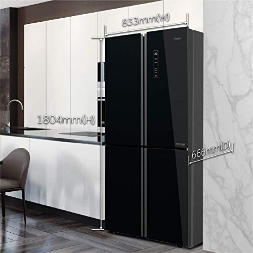Haier 531 L Inverter Frost-Free Side-by-Side Refrigerator (HRB-550KG, Black,Convertible) amazinggiftidea-com