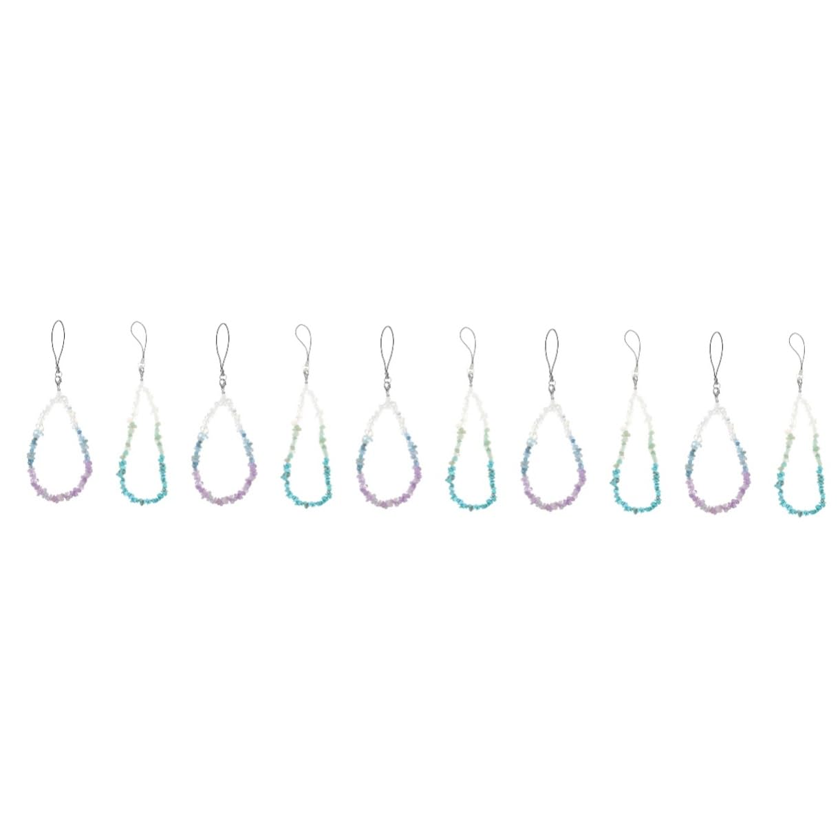 NUOBESTY Cuerda De Muñeca Con Cuentas De Correa Decorativa Para Teléfono Móvil Y Llaves Colores