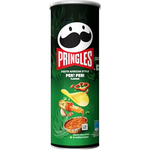 Image of Pringles South African Style Peri Peri Potato Chips | Crispy Snack | 102 g