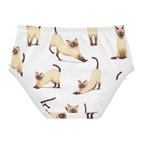 Cotton Girls Underwear Toddler Playful Cats White Cute Panties Girl Fun Print Kids Briefs Undies 2t2