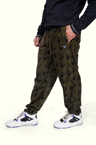 Men's Polar Fleece Pajamas, Soft & Warm Loungewear with Side Pocket, Lightweight, Cozy Sleepwear & Casual Wear4
