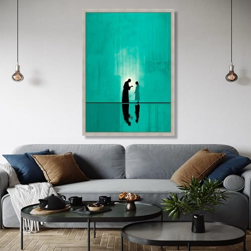 Tableau sur toile Jésus silhouette impression d'art de luxe