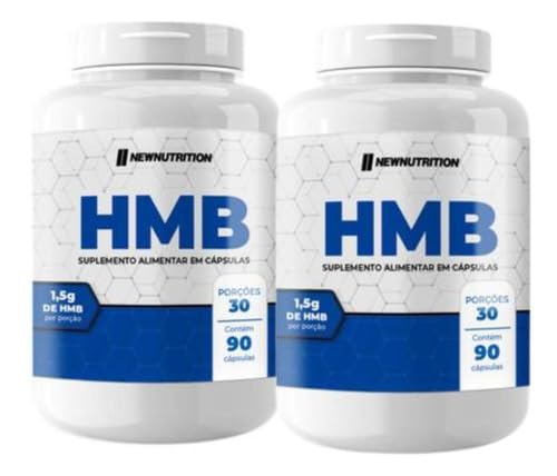 Kit com 2 Frascos HMB Suplemento 90 Cápsulas por Frasco