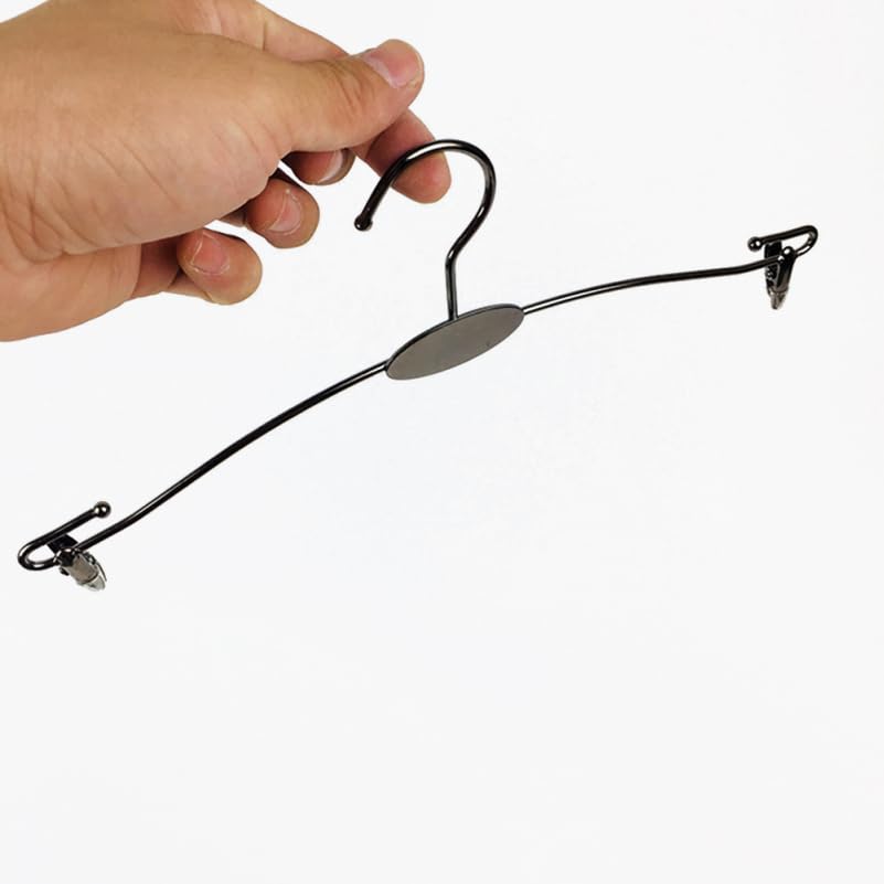 ABOOFAN Chrome-Plated Underwear Hangers 10pcs Metal Hangers Non-Slip Suit Rack Space-Saving for Shop and Apartments