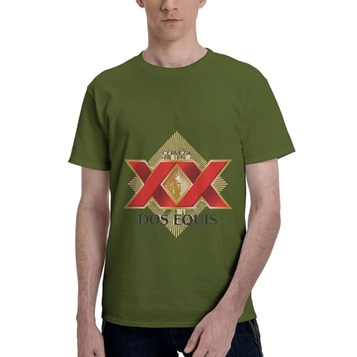 COKYIS Cerveza Xx Dos Equis Logo Men's T-Shirt, Cotton Short-Sleeved T-Shirt