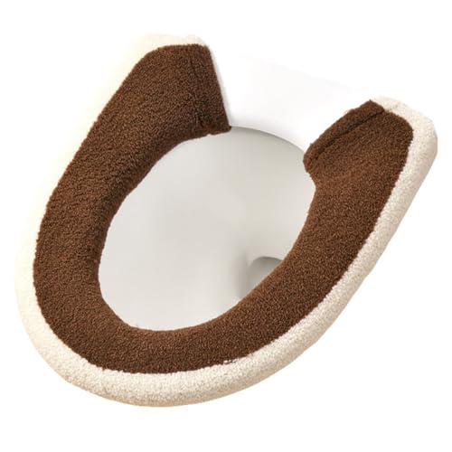 JEYORZY Housse de siège de Toilette épaisse et antibactérienne de Luxe - Chaude - Universel - Beige