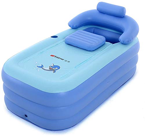 Baignoire gonflable en PVC épaisse et chaude pour adulte - Piscine gonflable pour enfant -Maison spa 160 x 84 x 64 cm Cover
