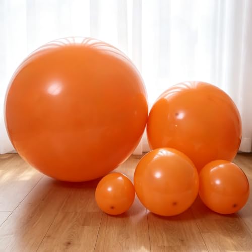 Image of KALOR Retro Orange Balloons,100 Pcs 5 Inch Mini Matte Latex Balloons for Balloon Garland Arch, Birthday Decoration, Wedding Party, Baby Shower Decorations