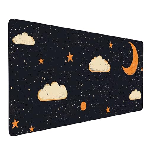 Tapis souris XXL 900x300 ciel étoilé noir avec base en caoutchouc lsy260300