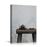 Canvas Wall Art Tea Coffee Drinks Farmhouse/Country Kitchen Multicolor Photography Relax/Calm - 12x18 inches