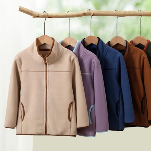 Kids Boys Girls Fleece Jacket Coat Hooded Winter Warm Sherpa Lined Zip Up Sweatshirt Jackets Hoodie Outerwear Clothes4