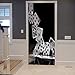 A.Monamour Sticker Porte Autocollant Poster de Porte 3D Cartes De Poker Abstraites Vinyle Affiche de Porte Sticker Mural Papier Peint Art Décor 77 x 200 cm