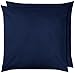 Amazon Basics - Kissenbezug, Mikrofaser Navy - 2er-Set