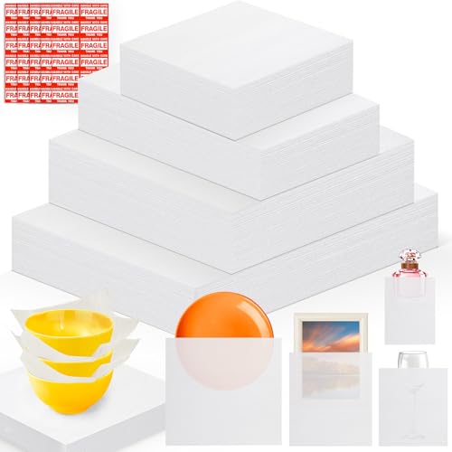 540 pcs Moving Dish Packing Supplies, 290 Cushion Foam Pouches and Sheets, 4 Sizes (16x12', 12x12',...