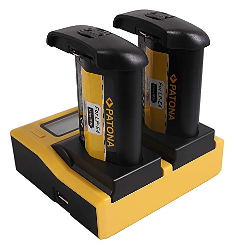 PATONA LCD Dual Ladegerät kompatibel mit Akku Canon LP-E4 LP-E4N LP-E19 - Image 3