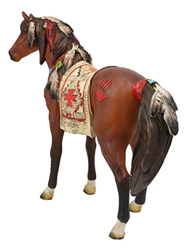 Estatua decorativa de caballo navajo tribal 9.5 pulg miniatura 5
