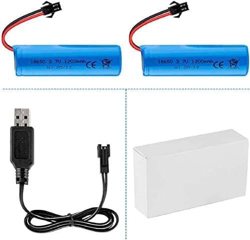 YUNIQUE GREEN-CLEAN-POWER Batterie 3.7V 1200mAh SM-2P (2 Pièces) Avec Câble USB - Pour DE45 DE42