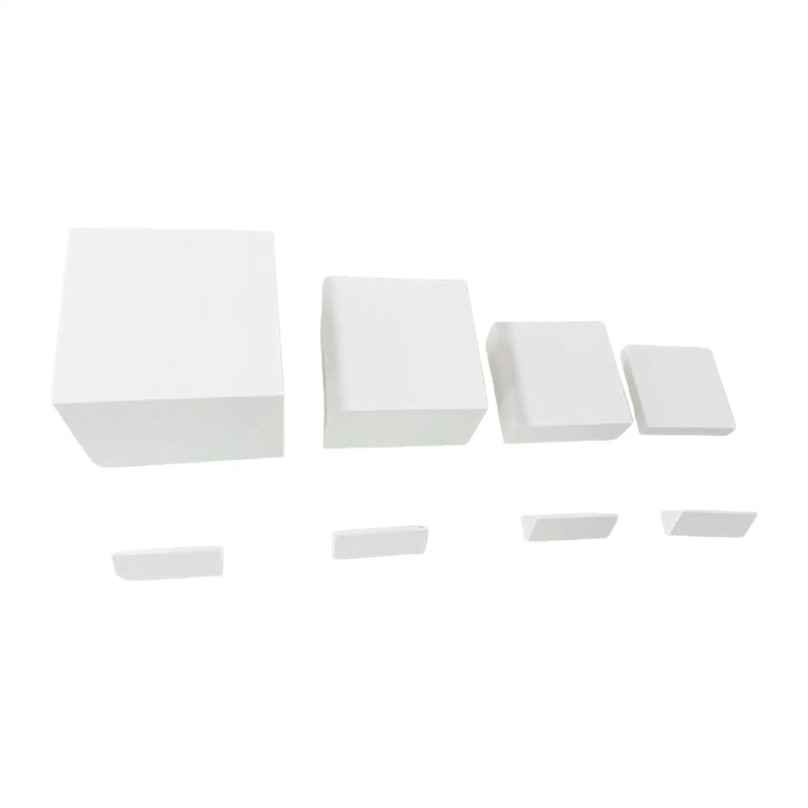 Zymjzbetic Buffet Riser 4 Pieces Buffet Riser White for Candy Small Figurine Cupcake for Food Display