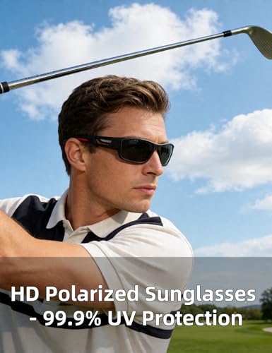 Image of PUKCLAR Sports Polarized Sunglasses for Men Women Driving Sunglasses Cycling Running Fishing Goggles Unbreakable Frame