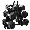 BalanceFrom Premium Rubber Encased Hex Dumbbell Sets, 46LBS Set, 60LBS Set, 100LBS Set