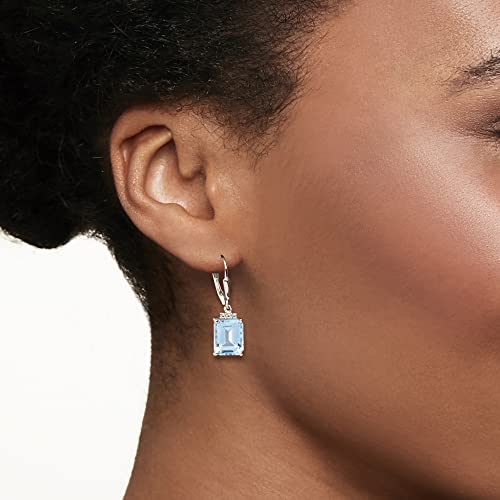 Ross-Simons 7.75 ct. t.w. Sky Blue Topaz Drop Earrings With .10 ct. t.w. White Topaz in Sterling Silver2