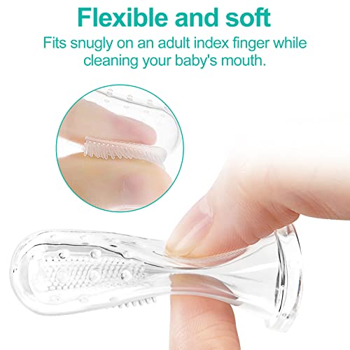Baby Toothbrush Set, 6 Pcs Soft Infant Finger Toothbrush With 6 Boxes, Newborns Toddler Silicone Baby Tooth Brush 0-6 Months 6-12 Months #TOP3