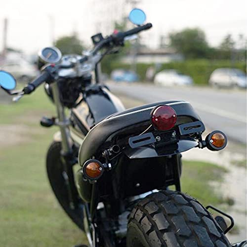 Feu stop moto 30 LED intégré avec éclairage plaque pour customisation Chopper - 7