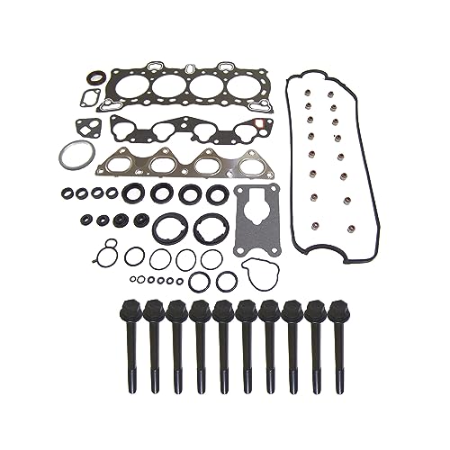 Image of DNJ HGB290 Engine Cylinder Head Gasket Set with Head Bolt Kit, Complete Repair Set for 1988-1995 Honda Civic Civic del Sol CRX 1.5L-1.6L L4 16V SOHC 1493cc