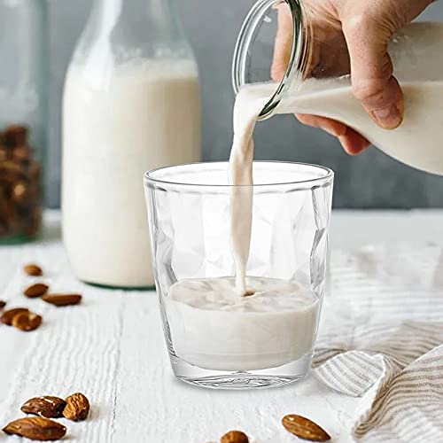 4-Pack Plastic Clear Water Tumblers, 10-Ounce Transparent Unbreakable Drinking Glasses, Acrylic Reusable Juice Wine Cups Dishwasher Safe Bathroom Cups Camping Portable Cups, Easy To Storage (Clear) #TOP4