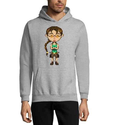 Sweat à capuche fille coton mélangé gris idéal pour le collège