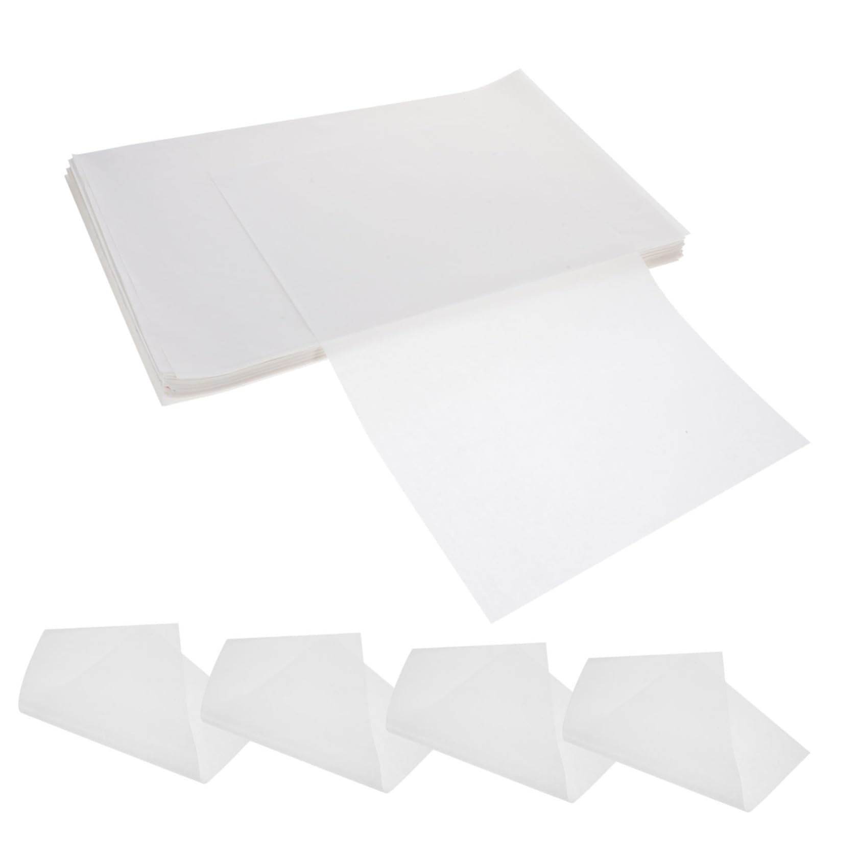 Fettabweisendes Pommes Frites Papier Zellstoff 500 Blatt Weiß Lebensmittelechtes Verpackungspapier für Sandwiches Käse und Backwaren Geeignet als Lebensmittelkorb Einlage