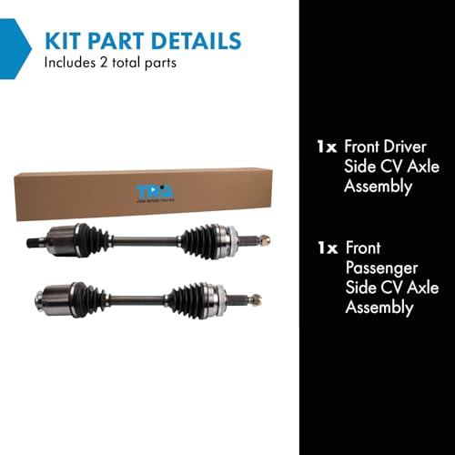 Image of TRQ Front Left and Right CV Axle Assembly Set 2 Piece for 2011-2014 Hyundai Sonata 2.0L 2011-2013 Kia Optima 2.0L 2014-2015 Optima Limited 2014-2015 SX Turbo SXL Turbo