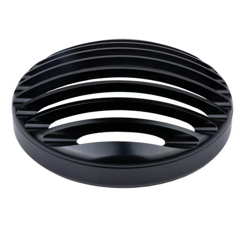Couvercle de grille de phare de moto en acier pour Bobber noir