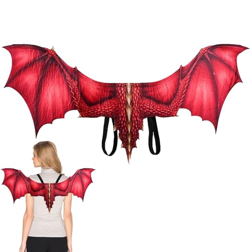 Ya en mundofriki.es: Alas de Dragón Adulto,Alas De Halloween | Accesorios De Cosplay En Tela No Tejida para Fiestas De Disfraces De Tema Animal Y Renacimiento para Mujeres Adultas Y Niñas Y para Disfrazarse