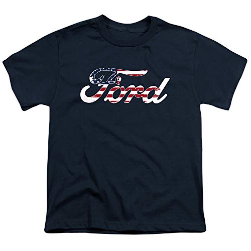 Ford Flag Logo Unisex Youth T Shirt for Boys and Girls