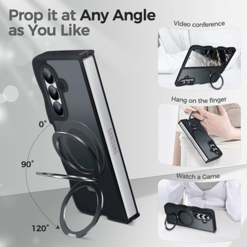 Image of Cute Wavy Magnetic Stand Case for Galaxy Z Fold 8 Ultra, Fit for MagSafe