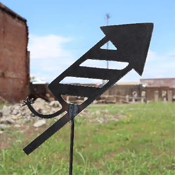 Steel Firework Yard Stake - Fourth of July Garden Art Marker - Metal Summer Lawn Decor Outdoor Silver