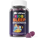 Kids Sleep Gummies - Magnesium Glycinate Gummies, Melatonin Free Sleep Aid | Magnesium, Calcium, D3, B6, L Theanine | Kid Melatonin Alternative for Restful Sleep (Pack of 1)