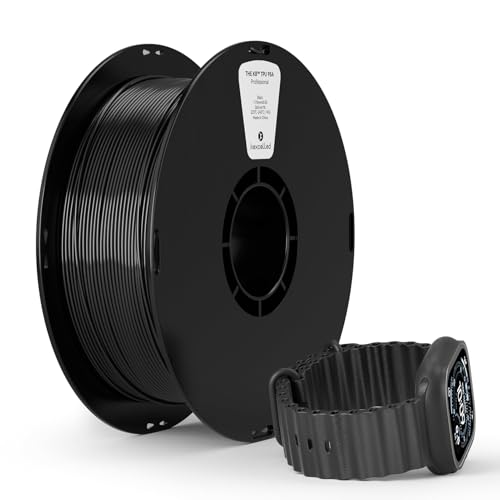 kexcelled TPU 95A Filament, Flexibel und Weich, Hervorragende Elastizität, 1,75mm 1kg Spule Rolle, 3D Drucker Materialient, Vakuumverpackung, für FDM Druckern, Schwarz