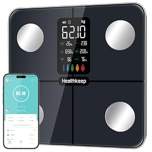 Smart Scale for Body Weight – Large Display Digital Scales with BMI, Body Fat, Muscle Mass, Professional Accurate to 0.05lb Bathroom Scales with Bluetooth APP Body Metrics