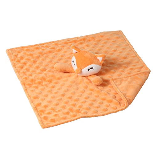 Image of CREVENT Cozy Plush Baby Security Blanket, Loveys for Baby Girls and Boys, Birthday (Fox + Dinosaur)
