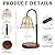 Candle Warmer Lamp with Timer & Dimmer, Adjustable Height Christmas Gifts Birthday Gifts for Women Mom, Flower Candle Lamp Warmer, Wax Warmer with 2 Bulbs, House Warming New House Decorations