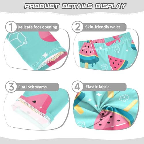 ZZKKO Girls Leggings Cute Strawberry Toddler Girls' Clothes for Girl Toddler Legging 3-10T3