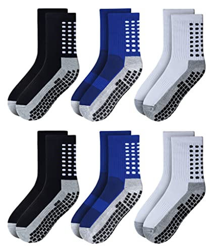 Image of RATIVE Anti Slip Non Skid Ankle and Crew Socks with Grippers for Men Women